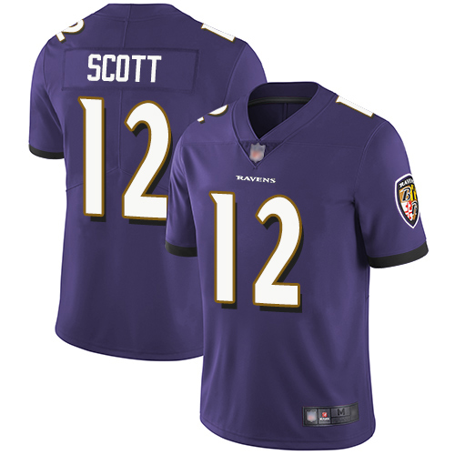 Baltimore Ravens Limited Purple Men Jaleel Scott Home Jersey NFL Football 12 Vapor Untouchable